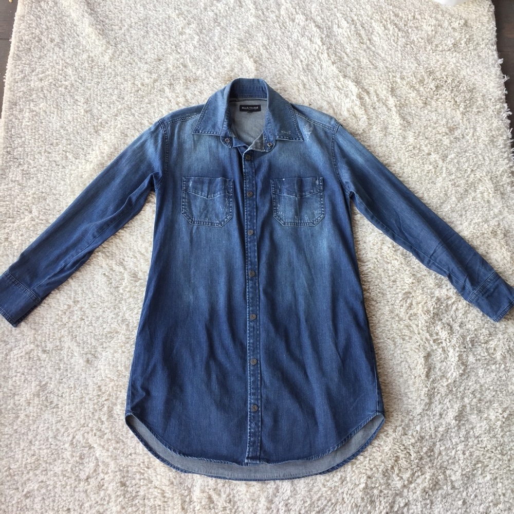Black orchid denim blouse